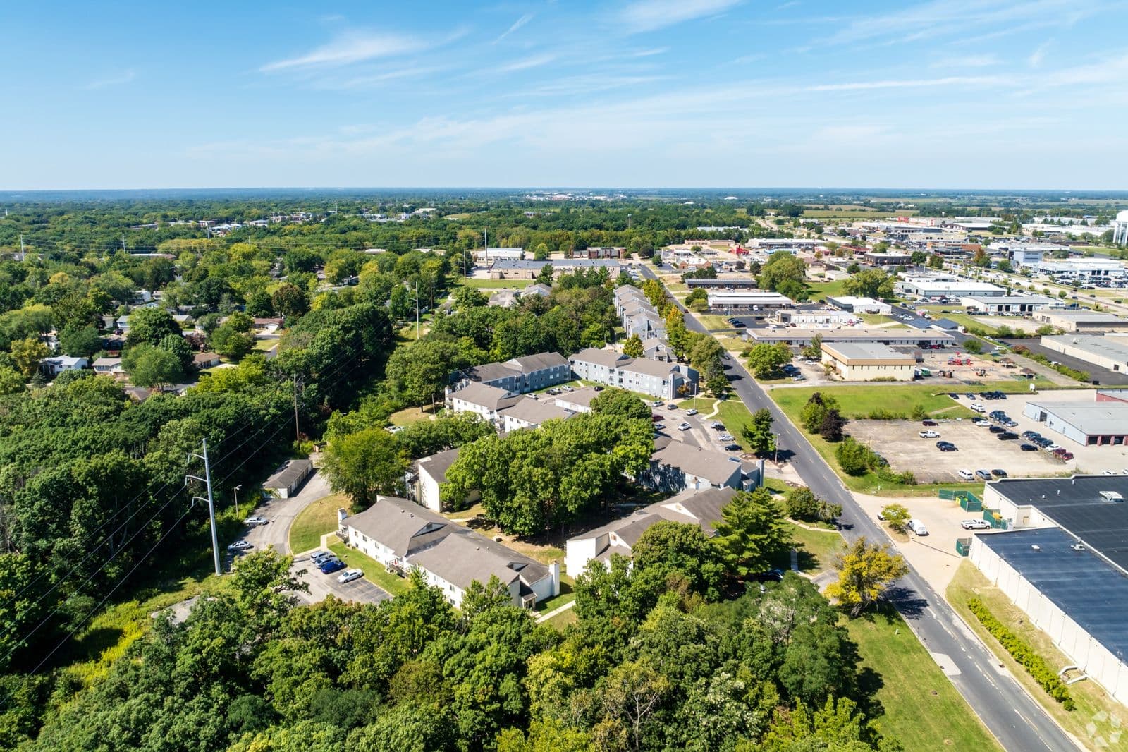 Aerial view of The Grove and North Peoria
